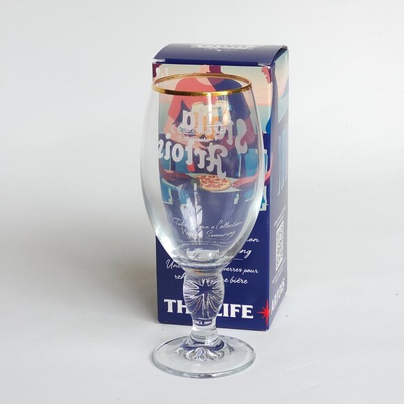 FUN Stella Artois Chalice Boxed Glass 33cl BNIP LIMITED EDITION Bubble Writing - Picture 2 of 10